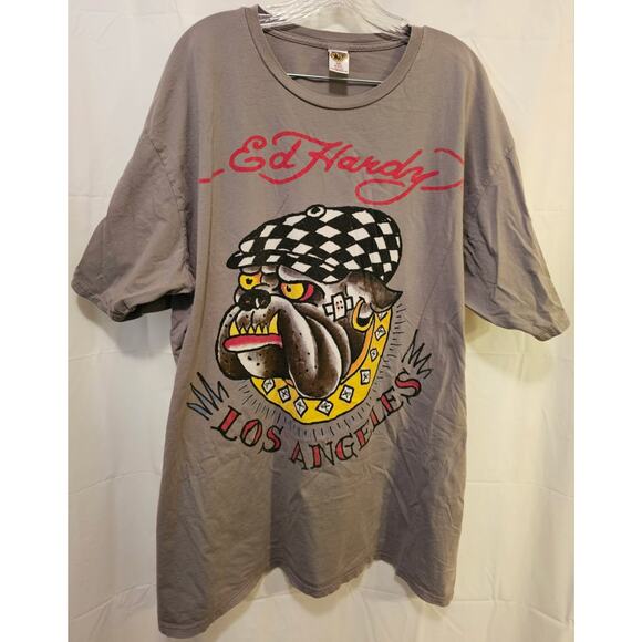 Ed Hardy by Christian Audigier Graphic Print Tee T-Shirt Men's Size 4x - Picture 1 of 3